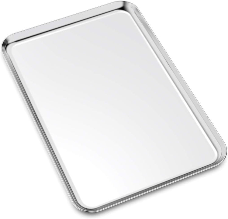 Large Set Baking Sheet and Cooling Rack Set, Bastwe 24L x 16W x 1H inch Professional Bakeware, Healthy & Nontoxic & Rustproof & Easy Clean