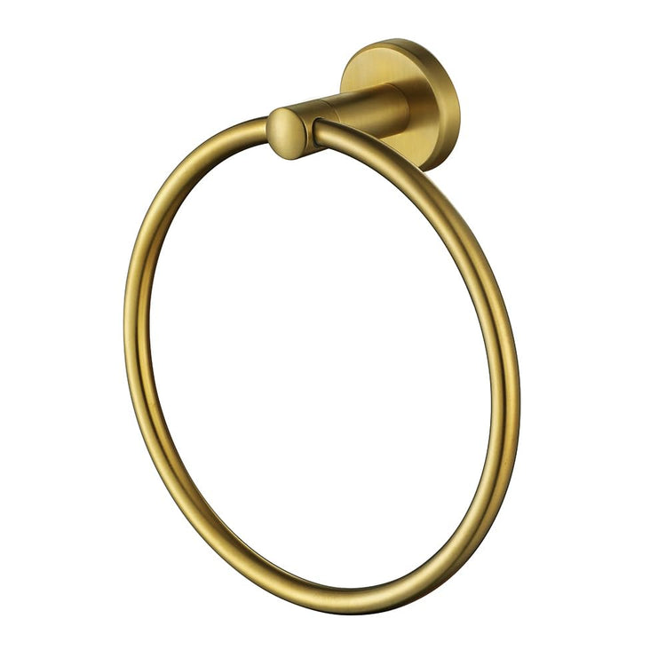 Towel Ring Brass Gold