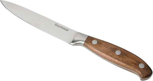 Bloomhouse 5 Inch German Steel Utility/Boning Knife W/Walnut Wood Forged Handle