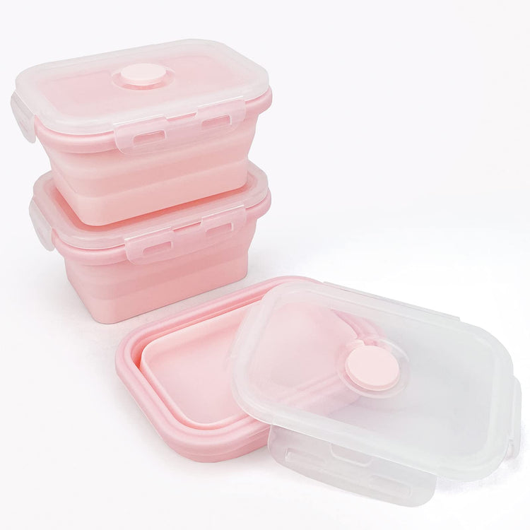 3piece Collapsible Food Storage Containers with Lids (3 Count)
