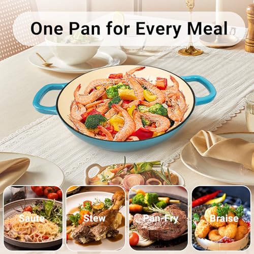 Enameled Cast Iron Dutch Oven (Gradient Blue / 3.8 QT)