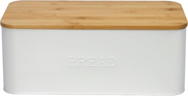 White Bread Box for Kitchen Countertop