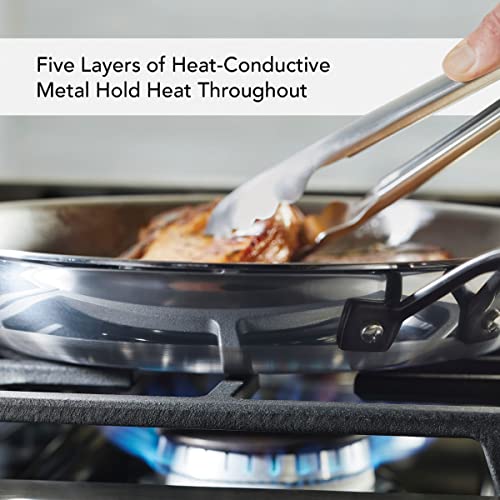 5 Ply Clad Polished Stainless Steel Frying Pan