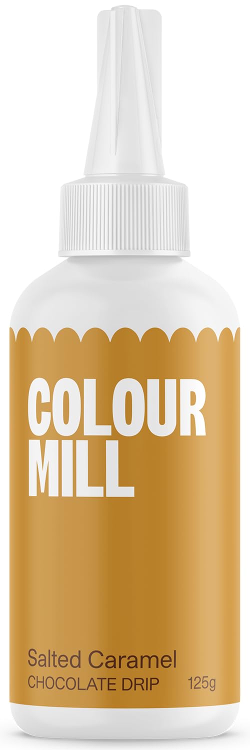 Colour Mill Chocolate Drip Easy-Melt Drizzle for Desserts, 125 Grams Salted Caramel - Nestoria