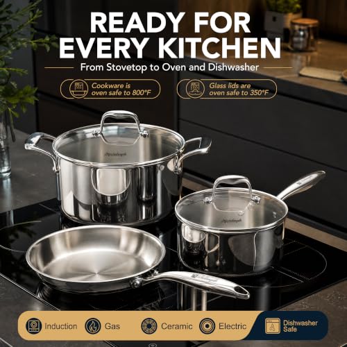 5 Ply Stainless Steel Cookware Set
