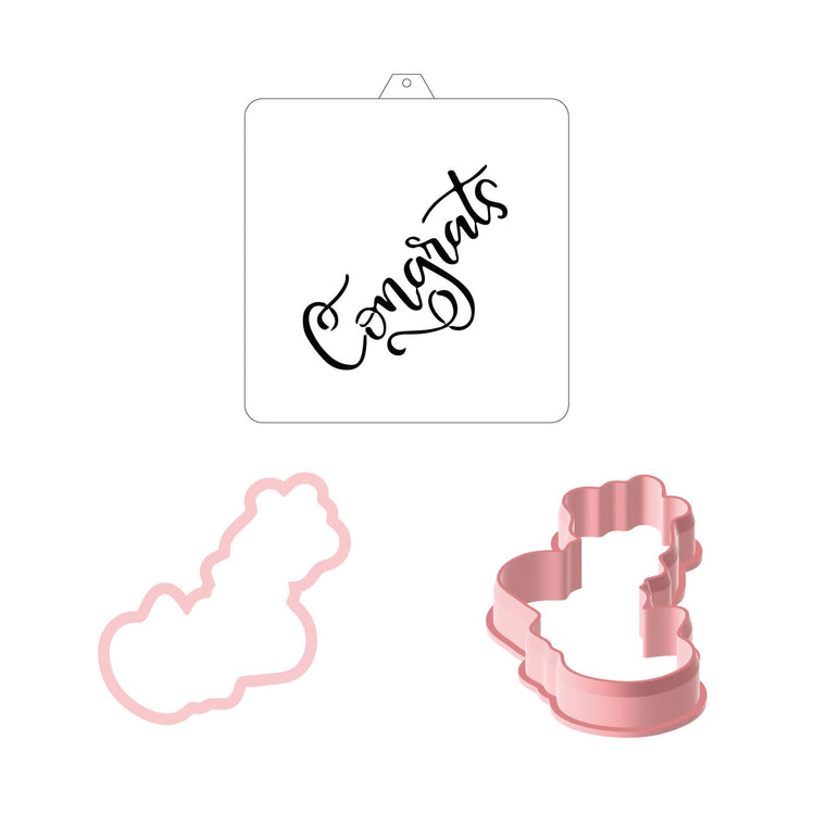 Cookie Cutter and Stencil Bundle Royal Icing Cookies Stencils Paint Your Own Biscuit Bakery Starter Kits Royal Icing Fondant Cutters Birthday Wedding Holiday Cookies Painting Coloring Pages Comb (9 Count)