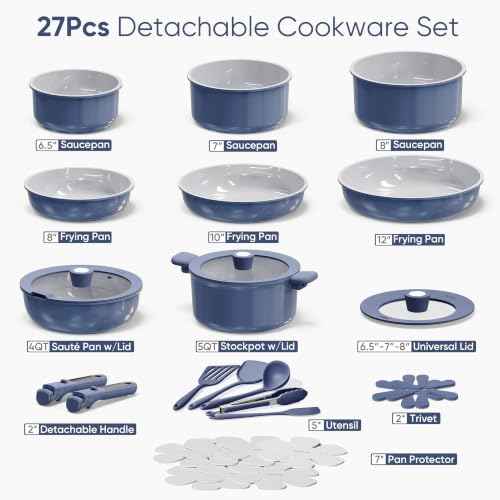 27pcs Ceramic Cookware Set