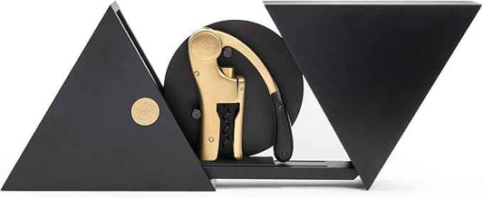 L’Atelier du Vin Geometry Lever Corkscrew Set - Oeno Motion Gold Luxury Wine Bottle Opener with Premium Gift Box Hand Made for Wine Tasting, Sommelier, Bartenders, Wine Accessories Designed In France