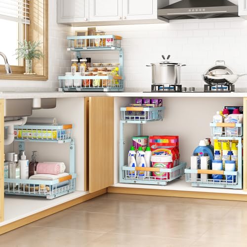 Under Sink Organizer (Large-2-Pack / Blue)