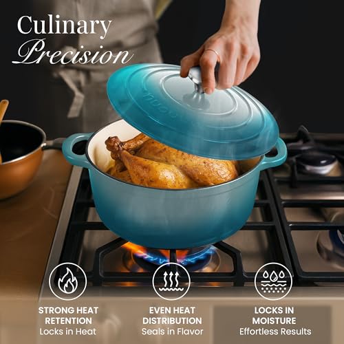 Enamelled Cast Iron Dutch Oven Pot with Lid