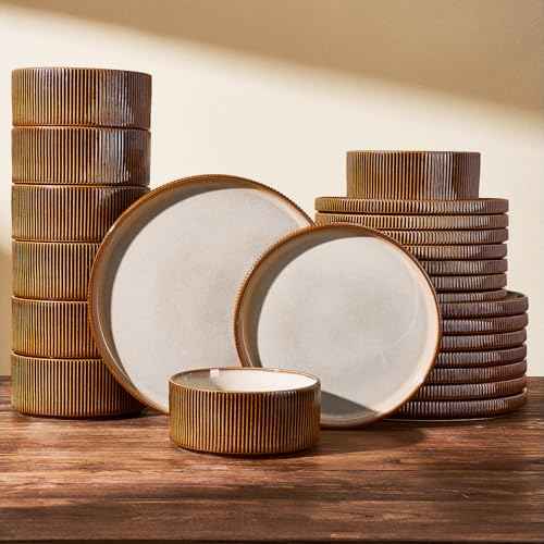 Stoneware Dinnerware Sets (24 Count)