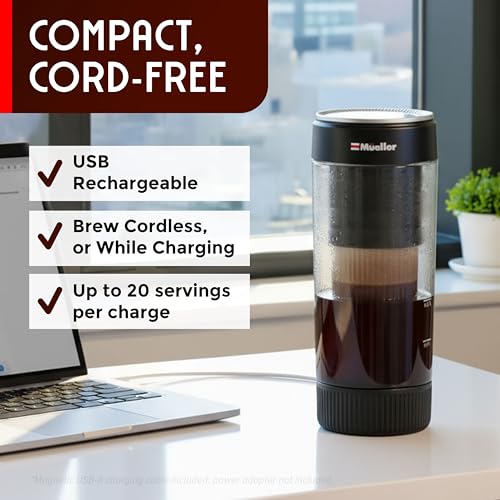 Mueller RapidBrew Cold Brew Iced Coffee Maker (Black)