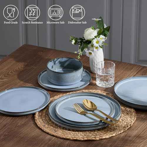 24 Piece Stoneware Dinnerware Sets