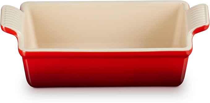 Le Creuset Stoneware Heritage Loaf Pan, 9" x 5" x 3" (1.5 qt.), Cerise