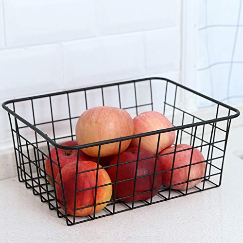 Wire Baskets with Handles Wire Storage Organizer Bin Baskets (2 Count)