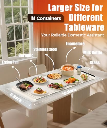 Warming Mat for Food (Off White / 36x15 Inch)