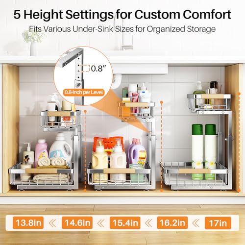 Under Sink Organizer (Large-2-Pack / Silver)