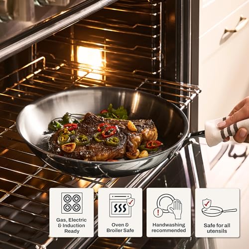 D3® Stainless Steel 5 Piece Frypan Set