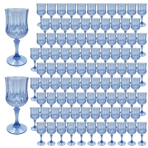 100Pack Plastic Wine Glasses (100 Count)