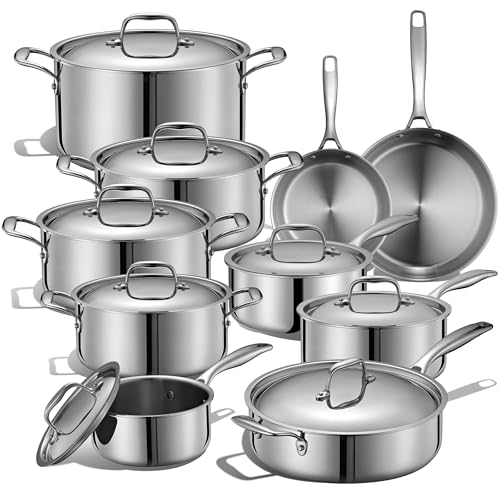 5 Ply Stainless Steel Cookware Set (20 Count)