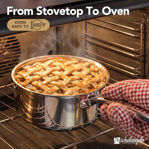 Stainless Steel Saucepan Set with Lids 1QT & 2QT & 3QT