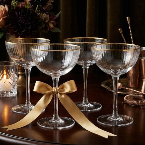 Gold Rim Vintage Coupe Martini