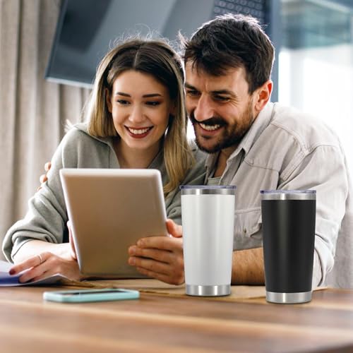 20 oz Tumbler Insulated Tumblers Stainless Steel Coffee Mug (Black)