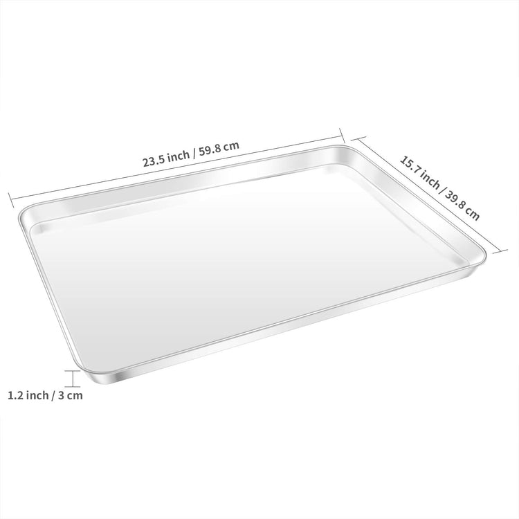 Baking Sheet Yododo Stainless Steel Baking Pans Tray Cookie Sheet Toaster Oven Tray Pan Cookie Pan