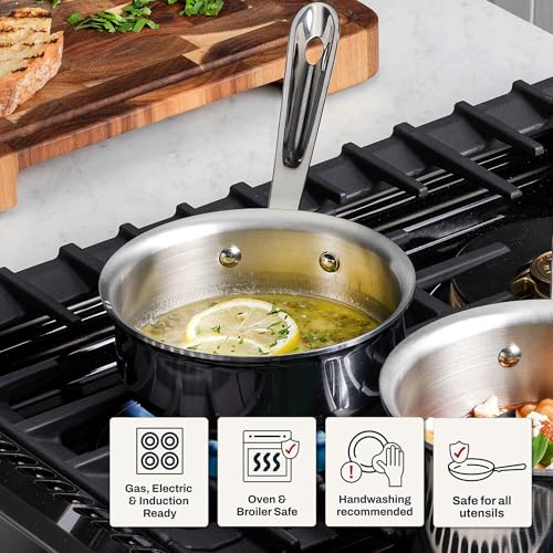 D3 Stainless Steel 1 Qt Saucepan with Lid