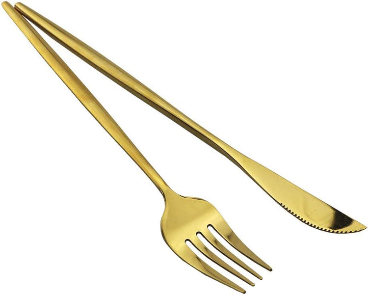 JASHII 30-Piece Stainless Steel Satin Finish Flatware Set - Mirror Polished Tableware Cutlery for Home and Restaurant - Dishwasher Safe