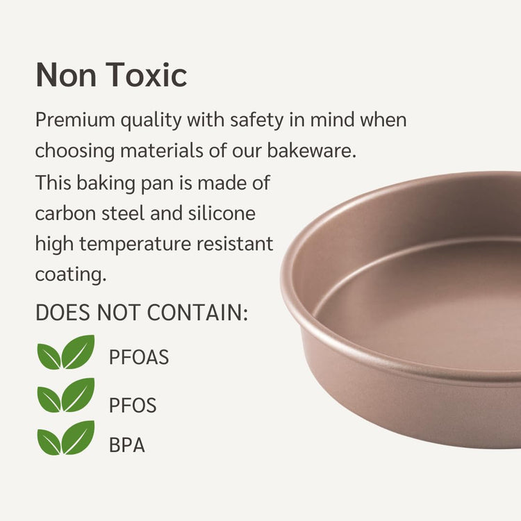 9 inch Raund Cake Pan 2 Pack Nonstick (2 Count)
