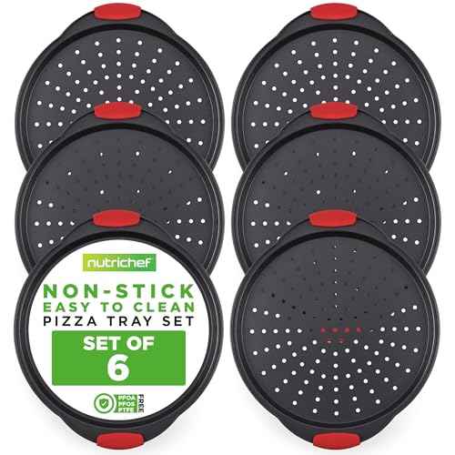 Non Stick Pizza Tray with Silicone Handles