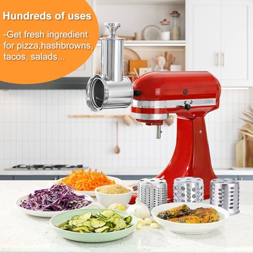 Large Stainless Steel Slicer Shredder Attachment for KitchenAid Mixers