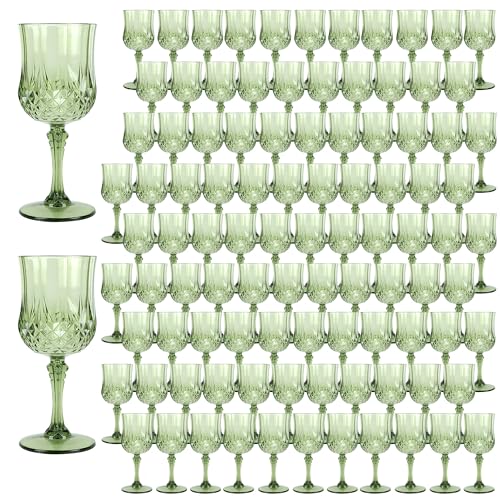 100Pack Plastic Wine Glasses (100 Count)