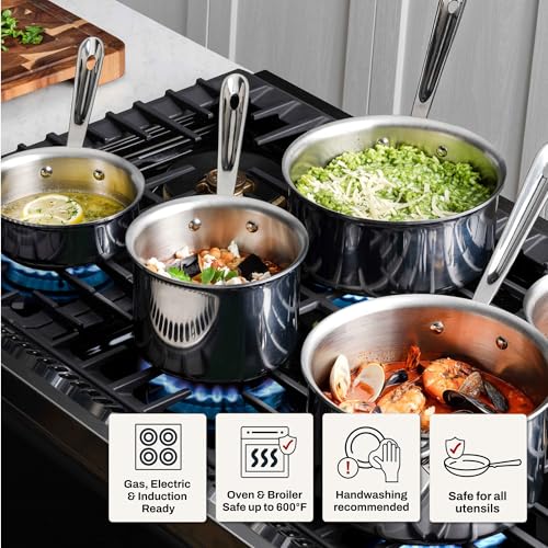 D3 Stainless Steel 2 Qt Saucepan with Lid