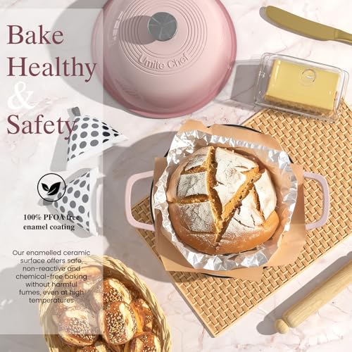 Cast Iron Dutch Oven Pot with Lid (Pink)