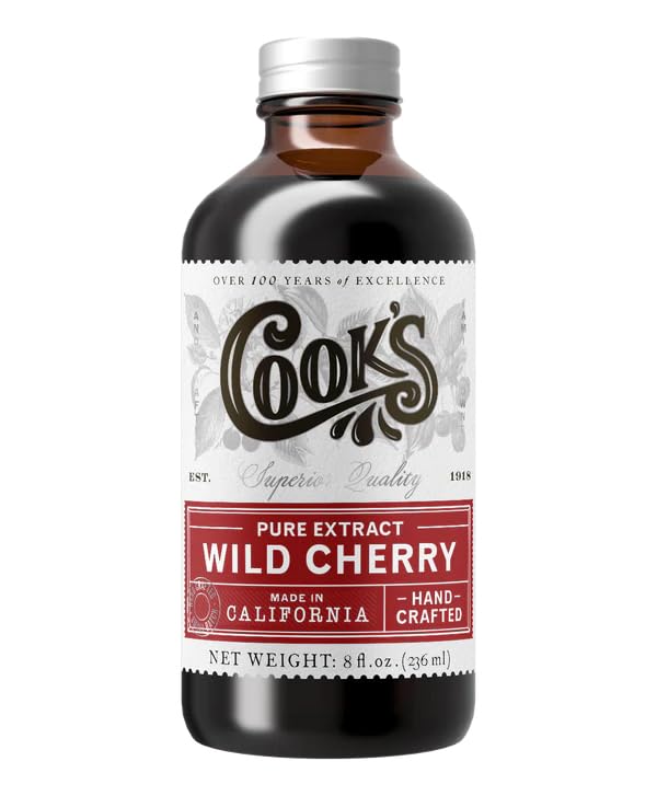 Cook's, Wild Cherry Extract for Baking, Preserves, Syrup, Cookies, Cakes, 8 oz - Nestoria
