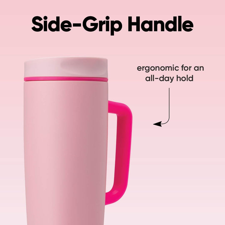 SmoothSip Slider Stainless Steel Insulated Travel Mug with Handle