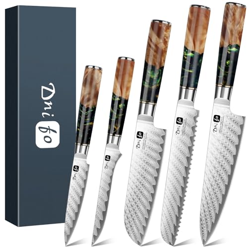 5PCS Damascus Knife Set (5 Count)