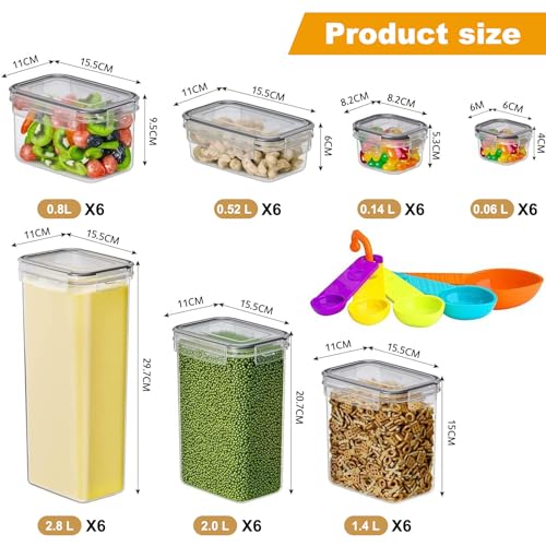 42pcs Airtight Containers (42 pcs(46.32L))