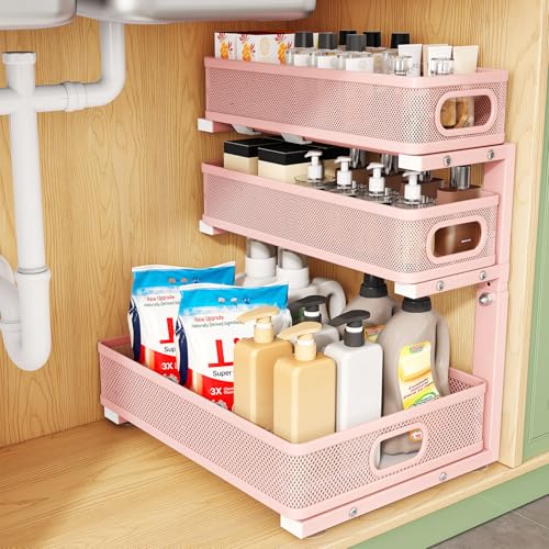 Under Sink Organizer (Pink / 1 Pack)