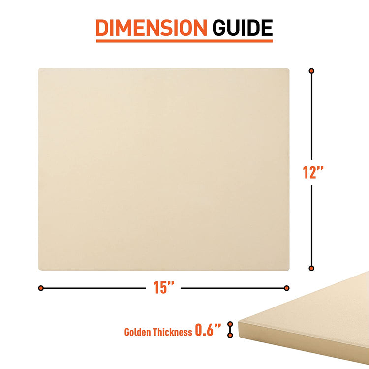 Pizza Stone for Oven and Grill 15 x 12 Inch