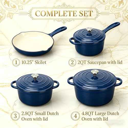 Enameled Cast Iron Cookware Set