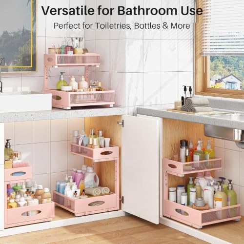 Under Sink Organizer (Pink / 2-Pack)
