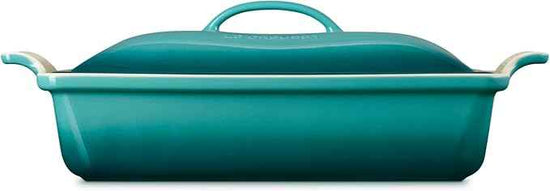 Le Creuset Stoneware Heritage Covered Rectangular Casserole, 4 qt. (12" x 9"), Riviera