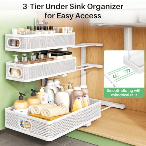 Under Sink Organizer (White / 2 Pack)