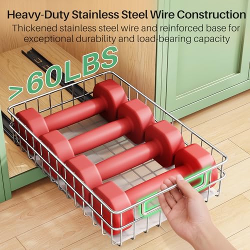 Pull out Cabinet Organizer ((11.8"W x 16.5"D x 4.7"H))