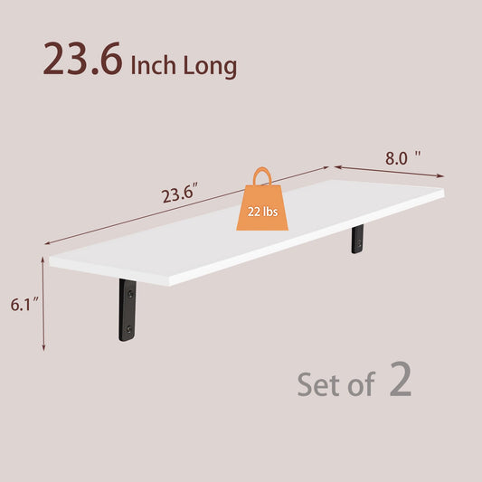 Long Wall Shelves (2 Count)