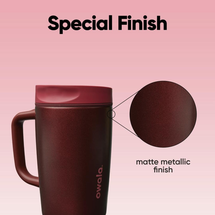 SmoothSip Slider Stainless Steel Insulated Travel Mug with Handle