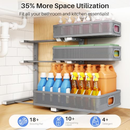 Under Sink Organizer (2-Pack / Gray)